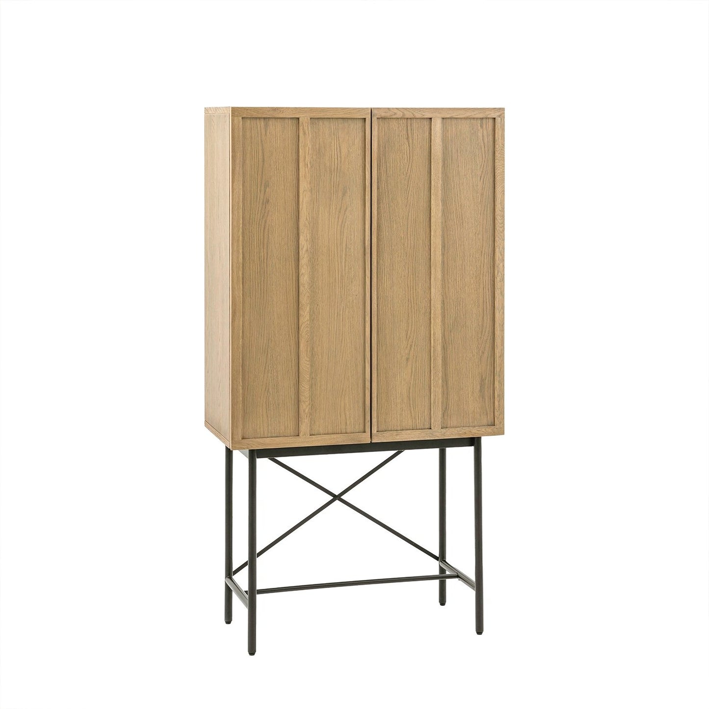 Ingrid 2 Door Cocktail Cabinet - Smoked