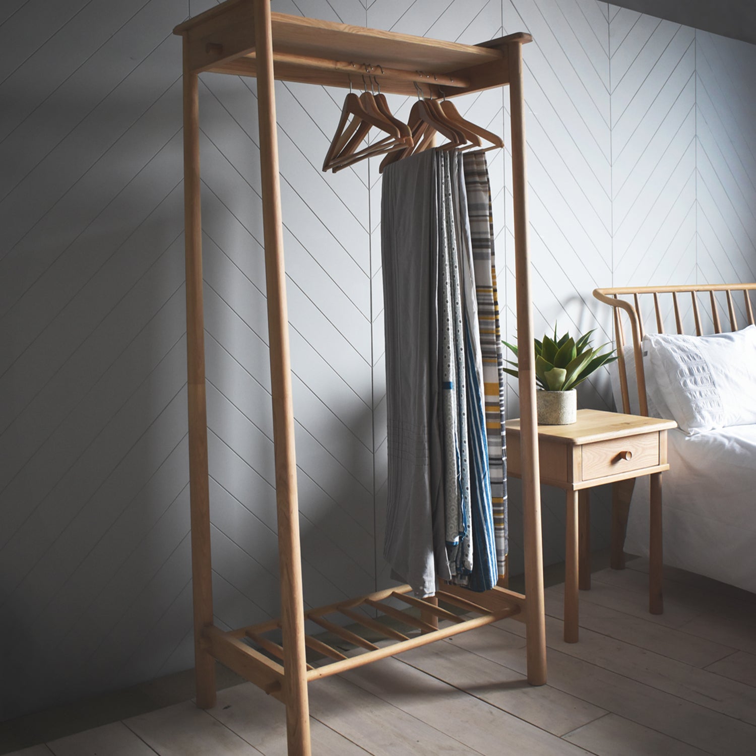 Shaker Open Wardrobe - Oak