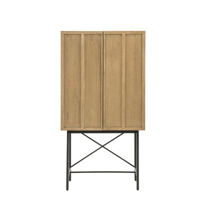 Ingrid 2 Door Cocktail Cabinet - Smoked