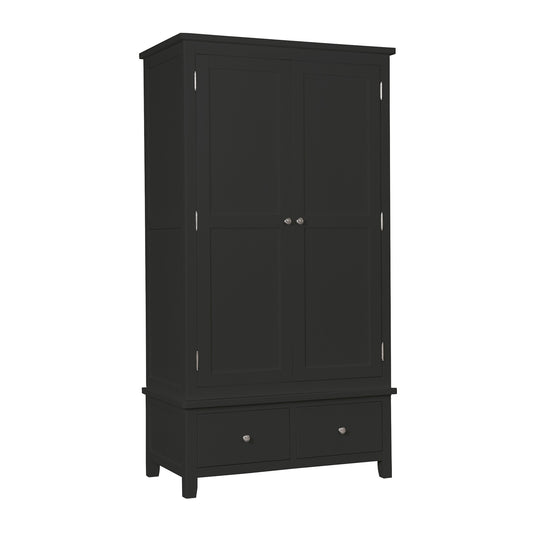 Hambleden 2 Door 2 Drawer Wardrobe - Charcoal