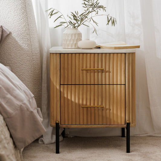 St Agnes 2 Drawer Bedside