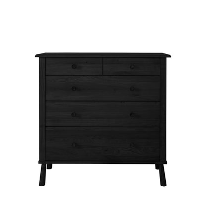 Shaker 5 Drawer Chest - Black