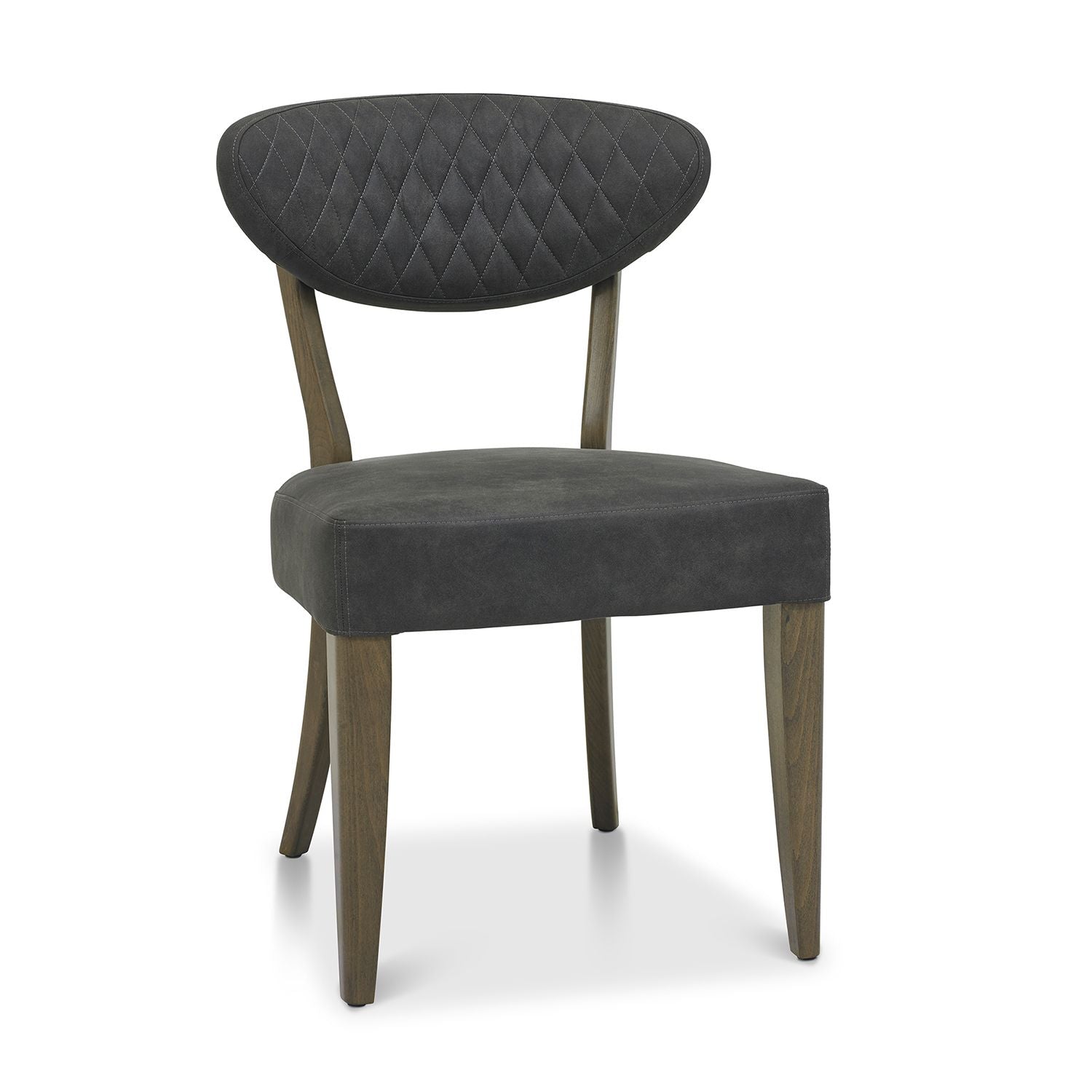 Phoenix Fumed Oak Dining Chair -  Dark Grey