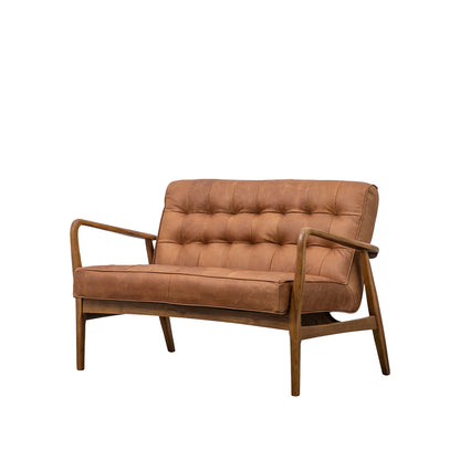 Gilbert 2 Seater Sofa - Vintage Brown Leather