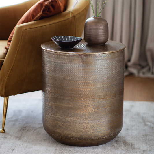 Quinn Side Table - Bronze Metal