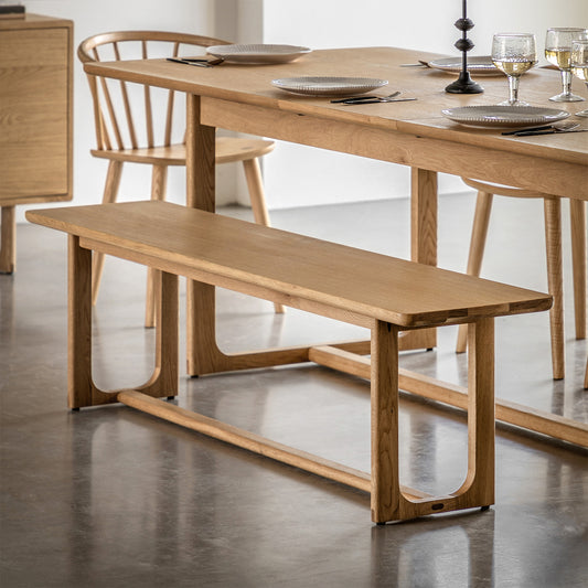 Maurice Dining Bench: Natural