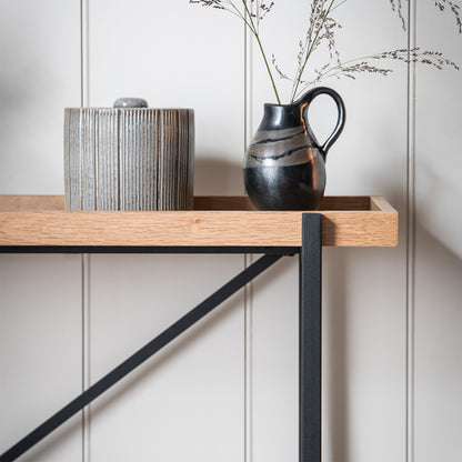 Jesiah Console Table - Black/Natural