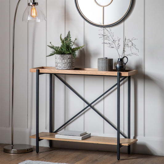 Jesiah Console Table - Black/Natural