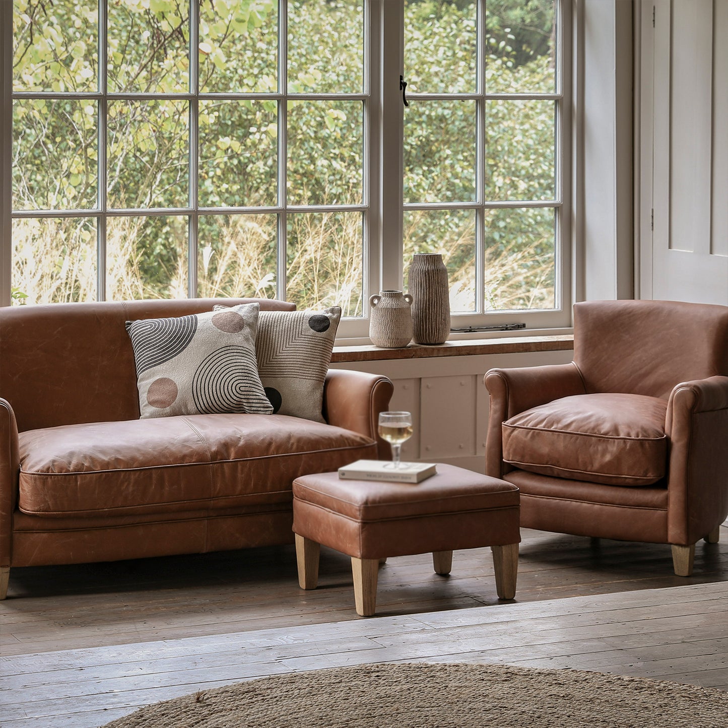 Marmalade Sofa -  Vintage Brown Leather