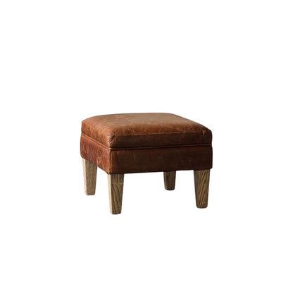 Marmalade Stool -  Vintage Brown Leather