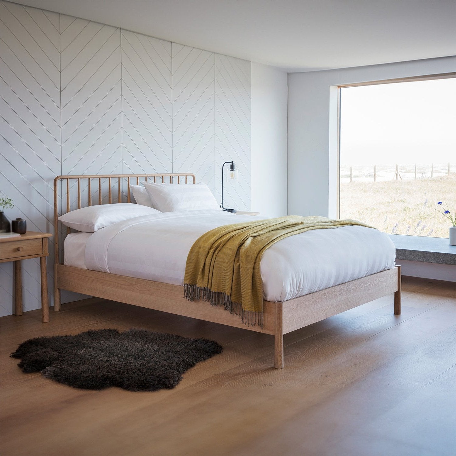 Shaker Superking Bed - Oak