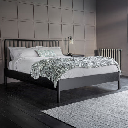 Shaker Kingsize Bed - Black