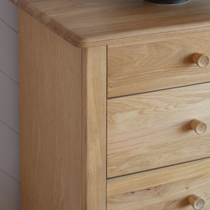 Shaker 5 Drawer Chest - Oak