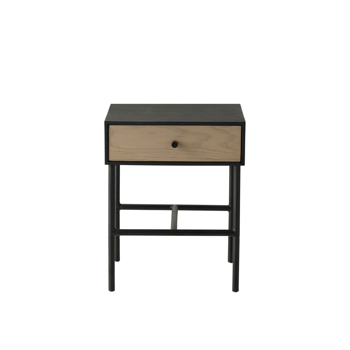 Slade 1 Drawer Bedside - Black/Natural