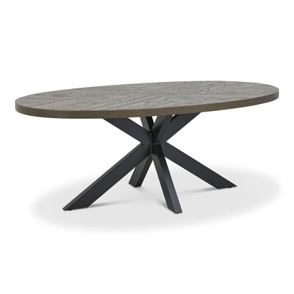 Phoenix Fumed Oak Dining Table - Oval