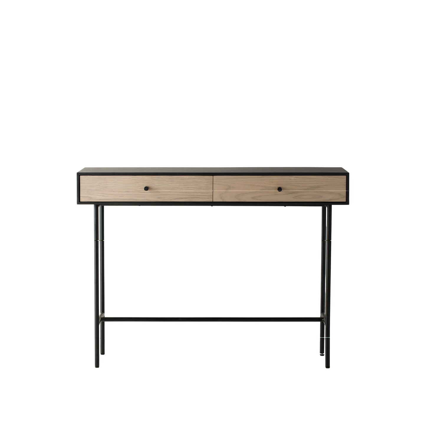 Slade 2 Drawer Console Table - Black/Natural