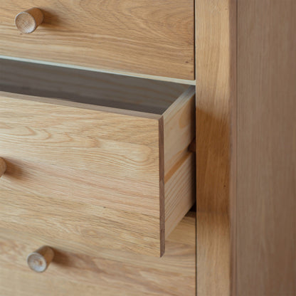 Shaker 5 Drawer Chest - Oak