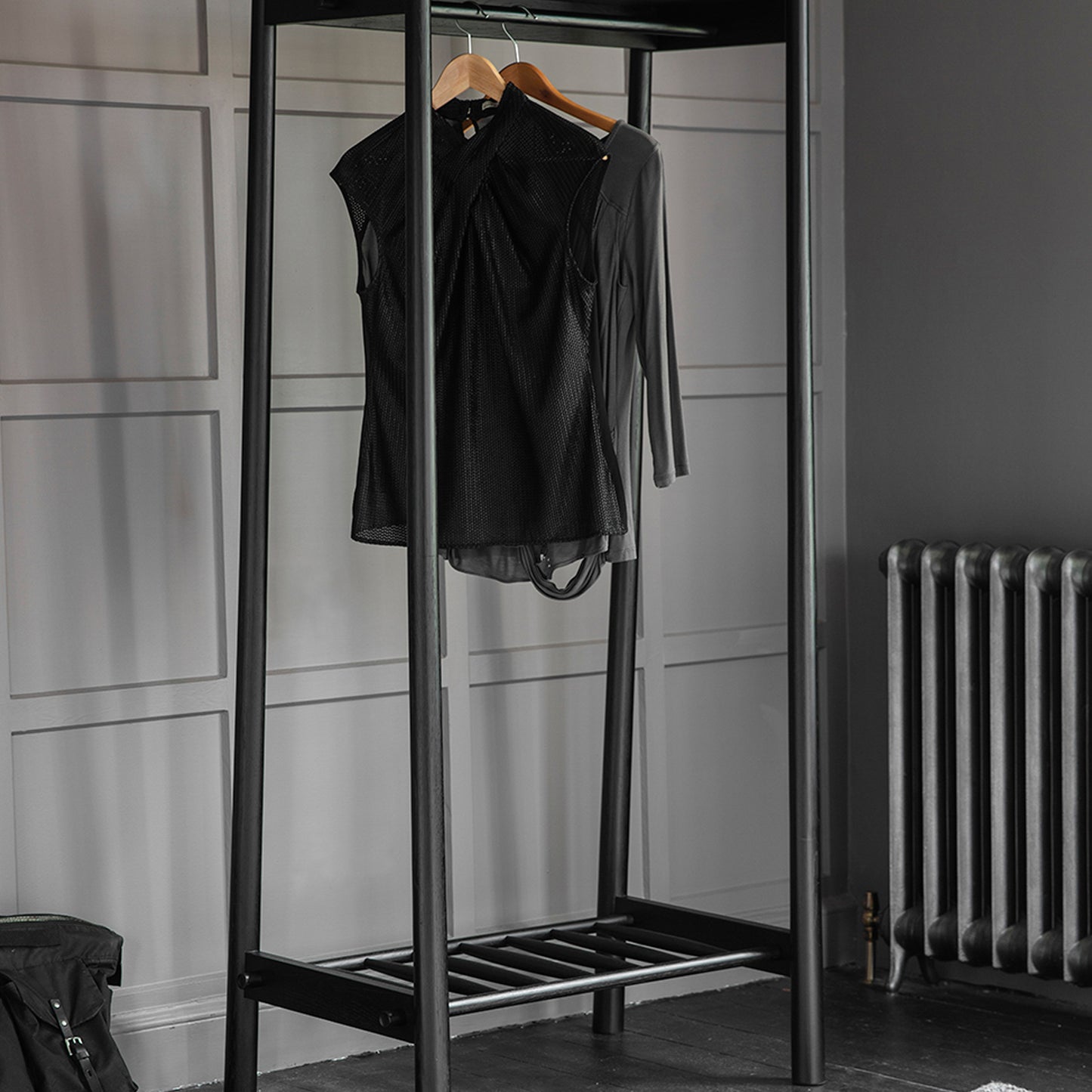 Shaker Open Wardrobe - Black