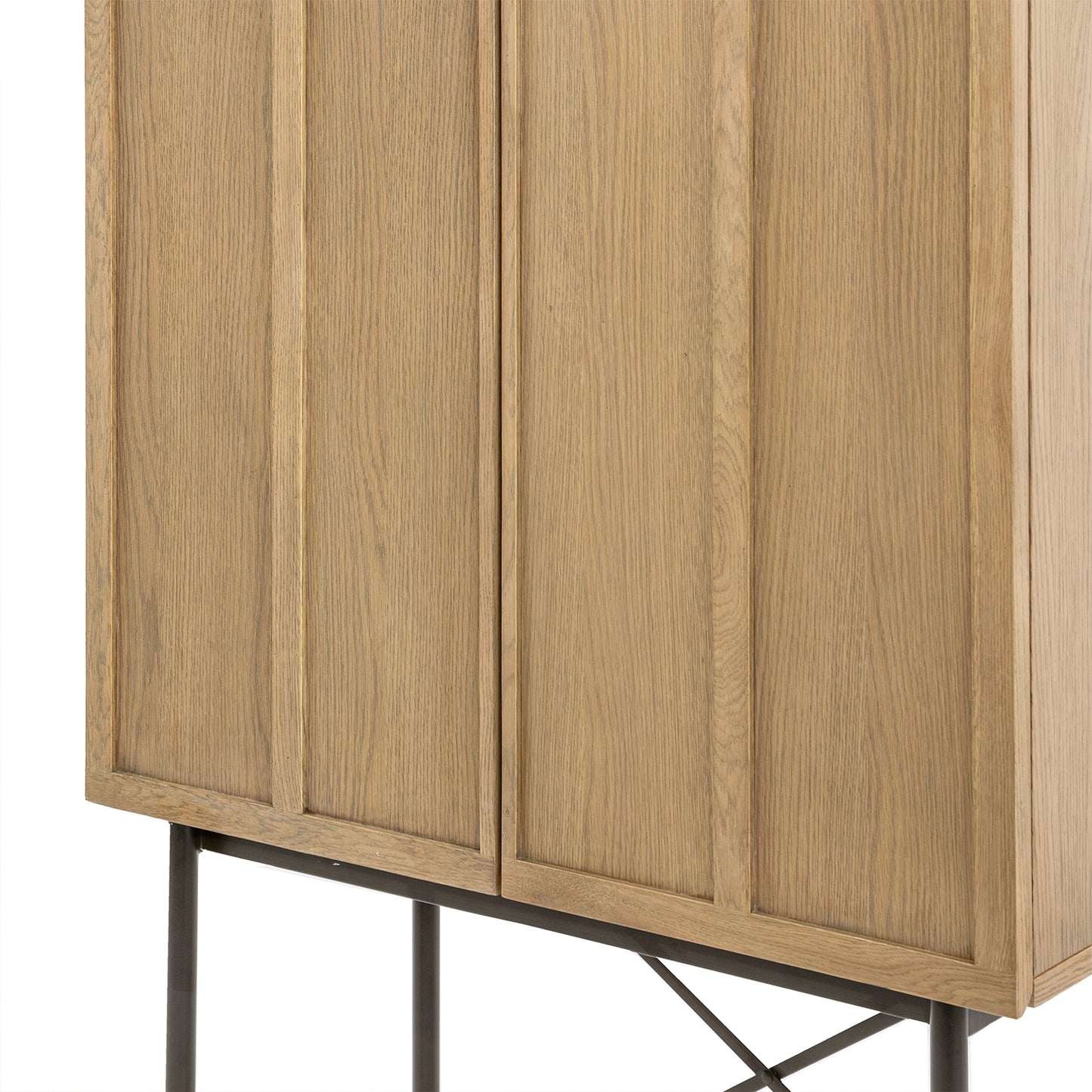 Ingrid 2 Door Cocktail Cabinet - Smoked