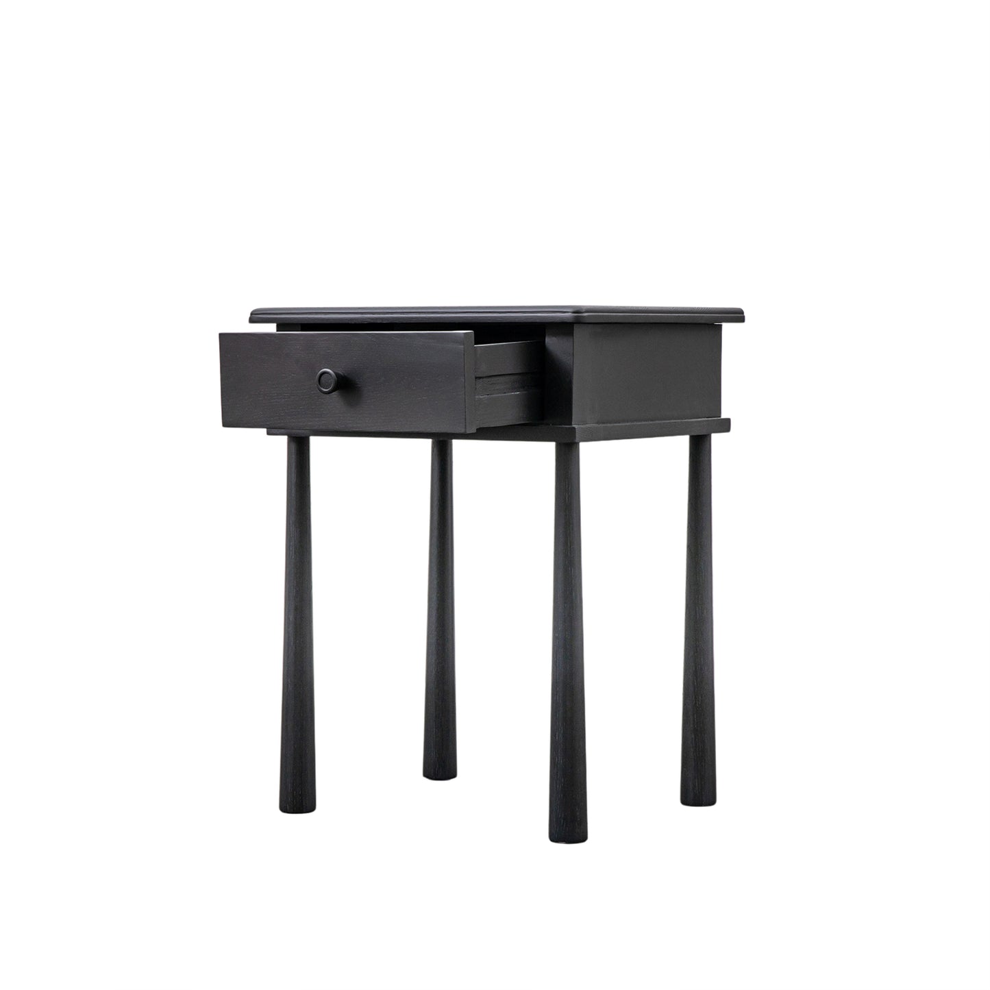 Shaker 1 Drawer Bedside - Black