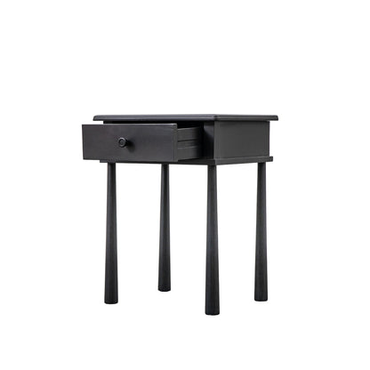 Shaker 1 Drawer Bedside - Black