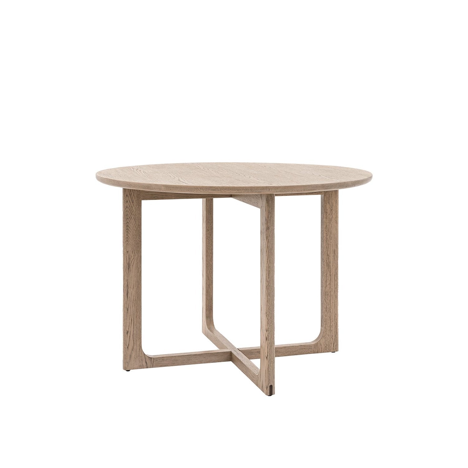 Maurice Round Dining Table In Smoked Oak Finish