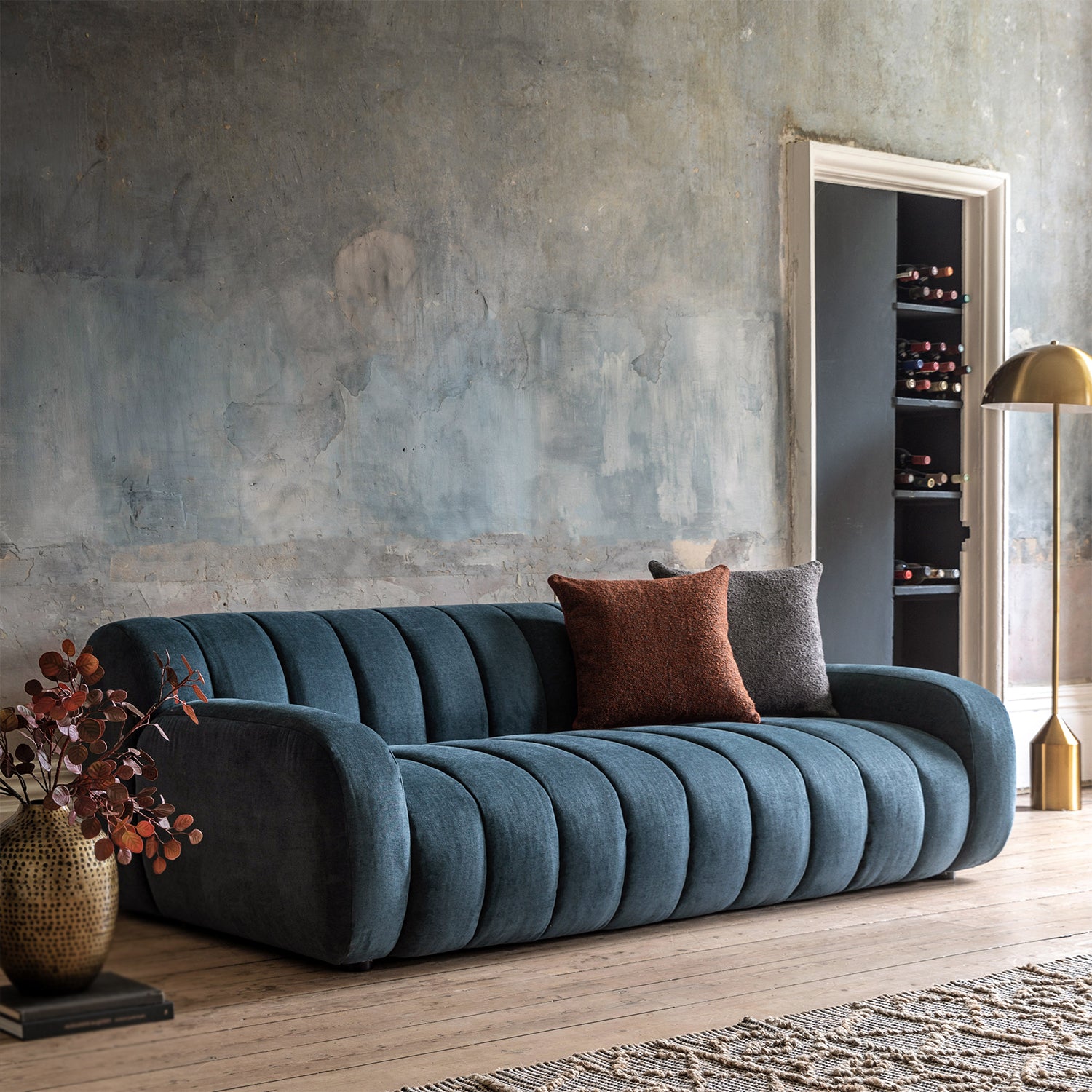 Coste 3 Seater Sofa - Dusty Blue