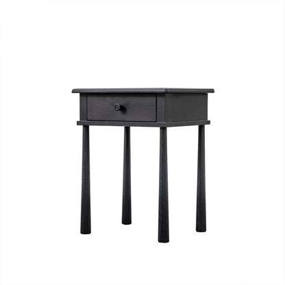 Shaker 1 Drawer Bedside - Black