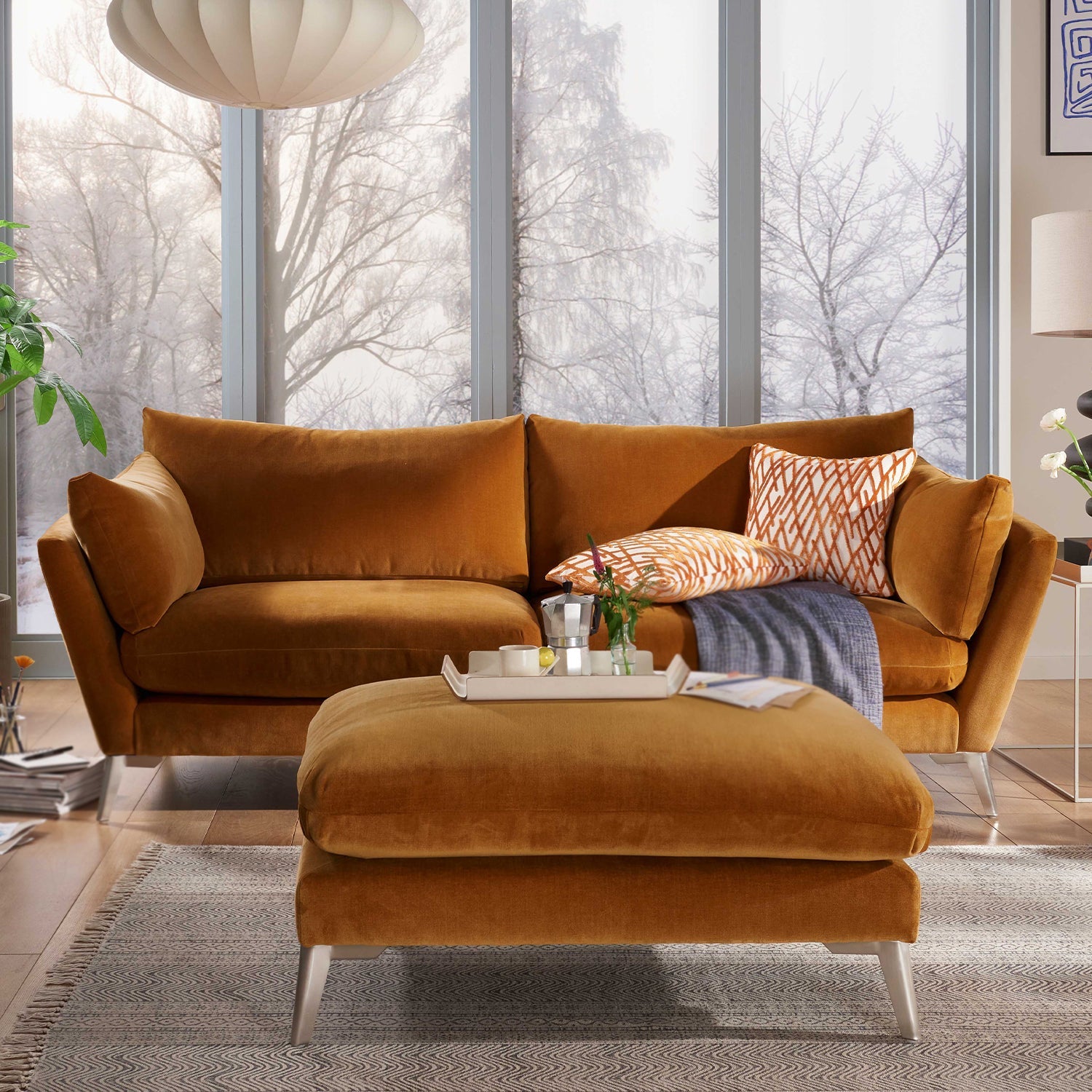 Reggie Sofa - Extra Large Sofa & Footstool