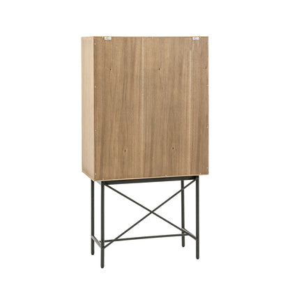 Ingrid 2 Door Cocktail Cabinet - Smoked