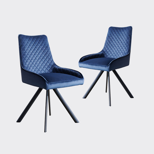 Bassett Dining Chair, Set Of 2 - Dark Blue