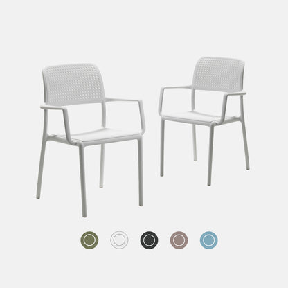 Nardi Outdoor make their furniture using 100% green power. Shop the recyclable Bora armchair set.