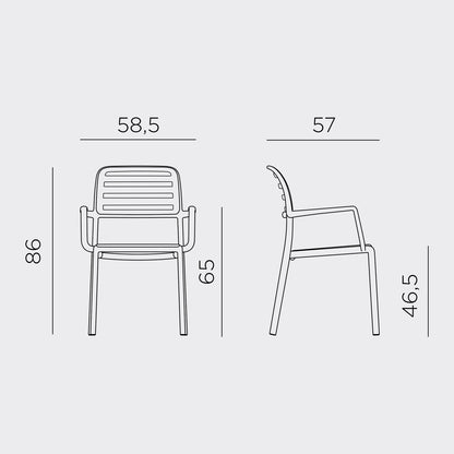 The Costa armchair has a seat height of 46.5cm & a width of 58.5cm. Shop our Nardi Outdoor collection online with handy measurements on all of our products. Garden furniture in Norwich.