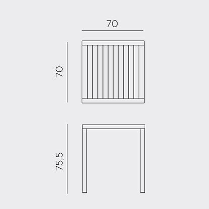 70x70cm square outdoor dining table - Shop the Cube 70 online