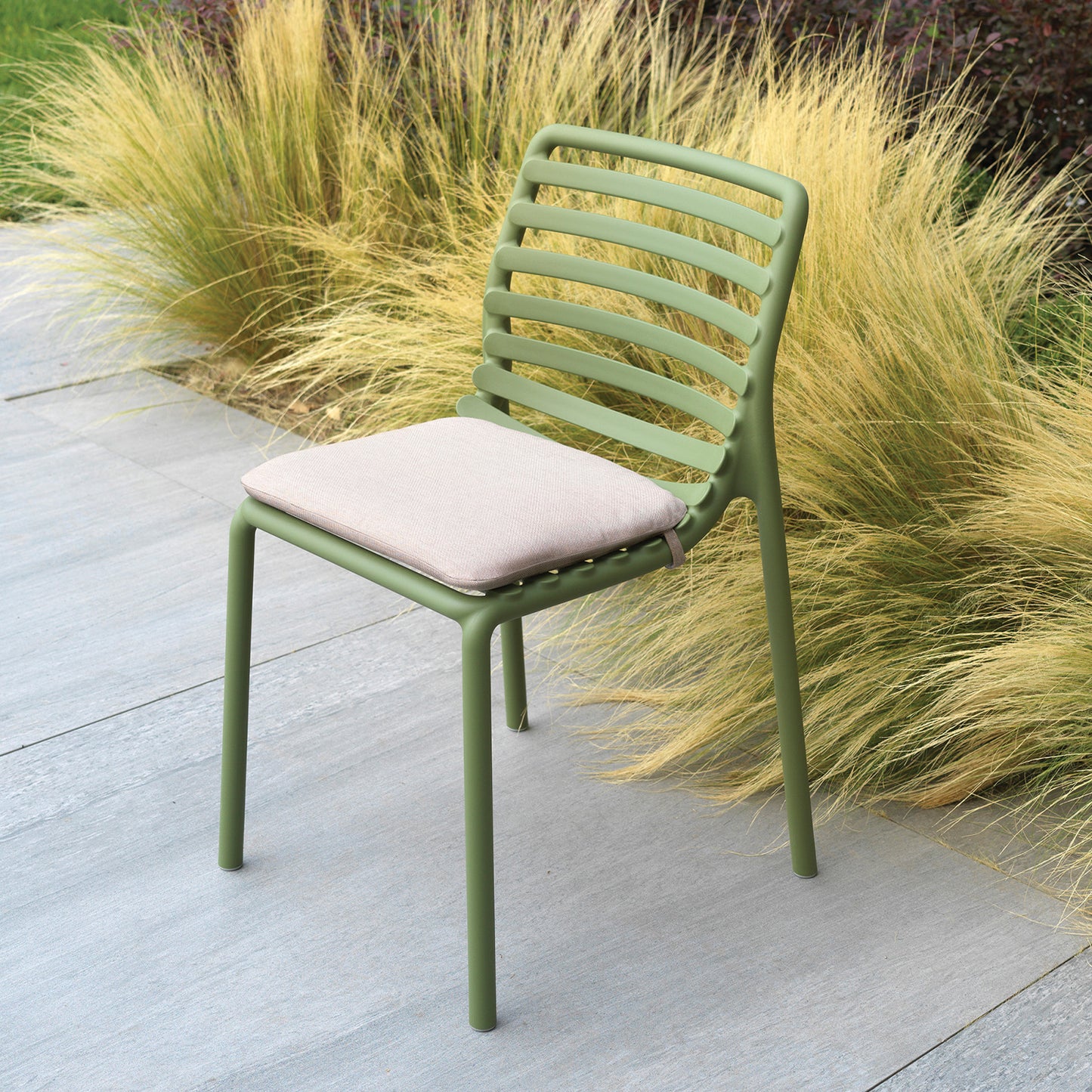 Versatile and modern Doga Armless Chair by Nardi Outdoor ideal for adding a touch of elegance to your home garden or decking