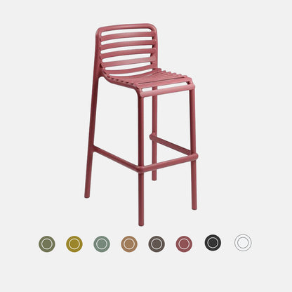 Doga Bar Stool by Nardi Outdoor available in striking colours from BF Home in Norwich blending Italian craftsmanship with bold outdoor style