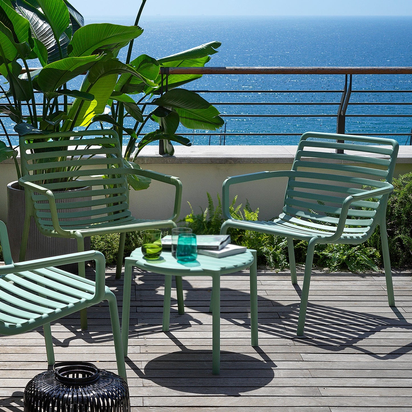Garden Set - Doga Garden Table & x2 Doga Relax Chairs - Tobacco