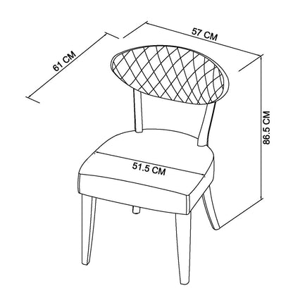 Phoenix Fumed Oak Dining Chair -  Dark Grey