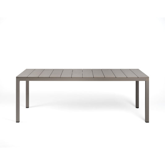 Rio Alu Fixed Garden Table In Taupe