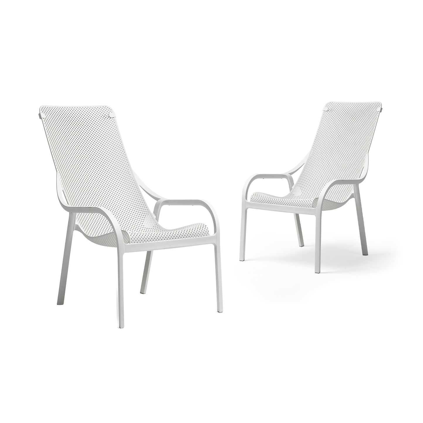 High-quality garden set featuring 2 Nardi Net Lounge Chairs