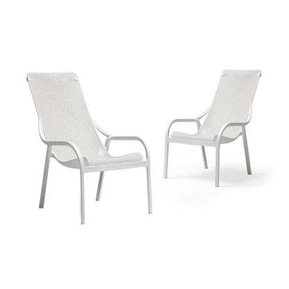 High-quality garden set featuring 2 Nardi Net Lounge Chairs