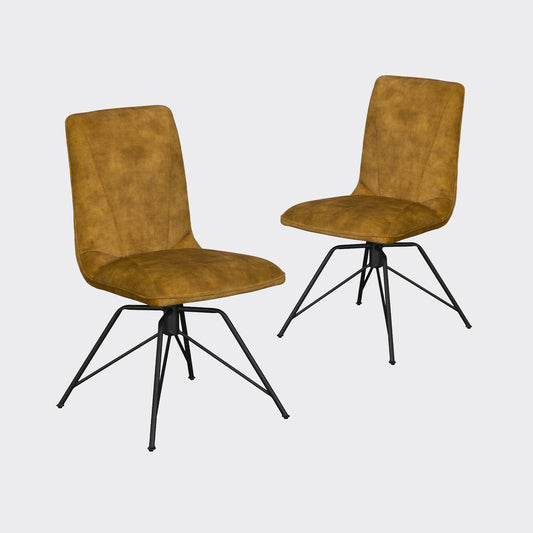 Oslo Dining Chair, Set Of 2 - Gold