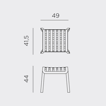 Put your feet up and relax outdoors with the Poggio stool by Nardi Outdoor. Light weight and stackable.