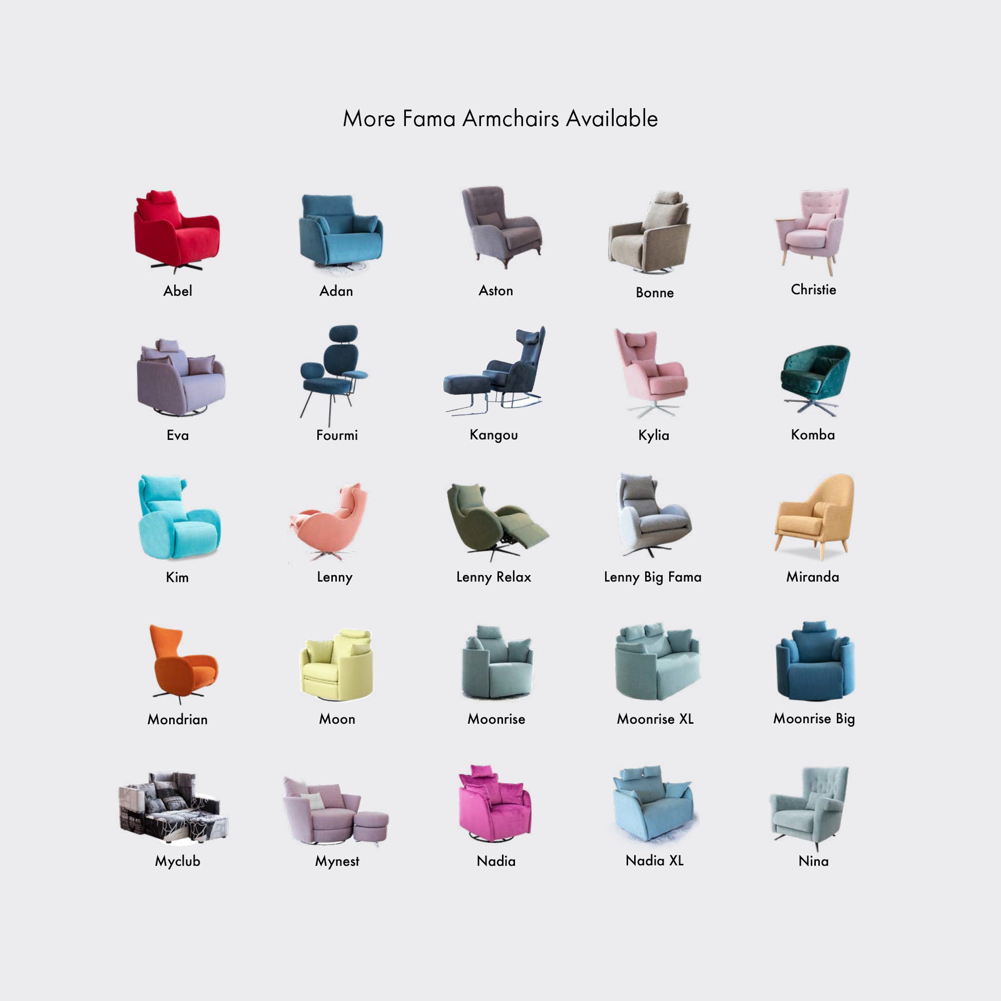 Fama has a vast collection of armchairs in hundreds of different fabrics. Customise at our Fama Gallery in Norwich.