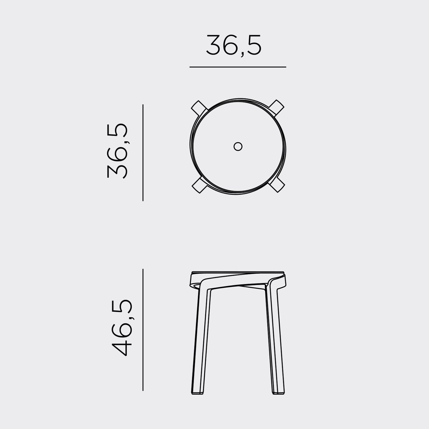 Quirky design sturdy mini stool, great for outdoor setting restaurants & bar venues. The stack mini stacks neatly and measures 46.5cm tall for small outdoor dining tables. Shop online now. Light weight only 2.4kg. 40357.44.000