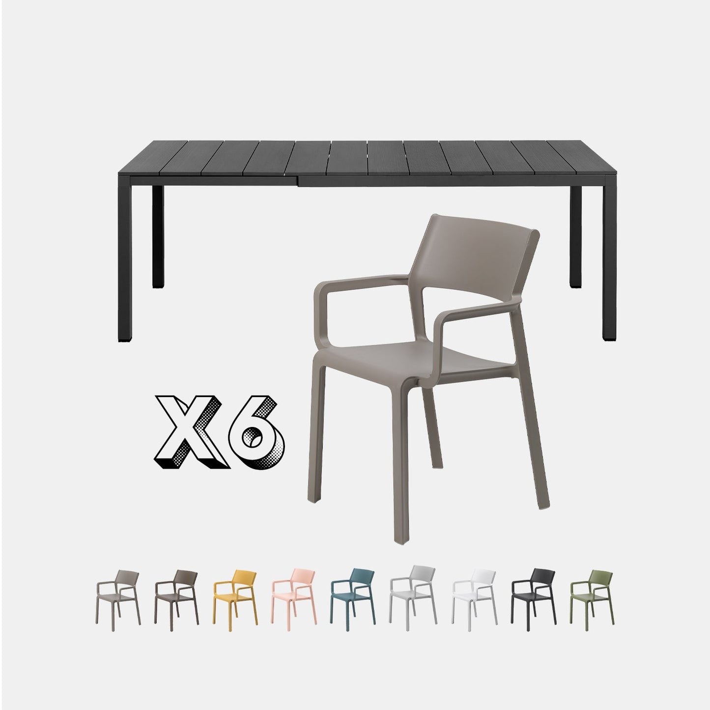 Dining Set - Rio 140 Extending Table & Trill Armchairs