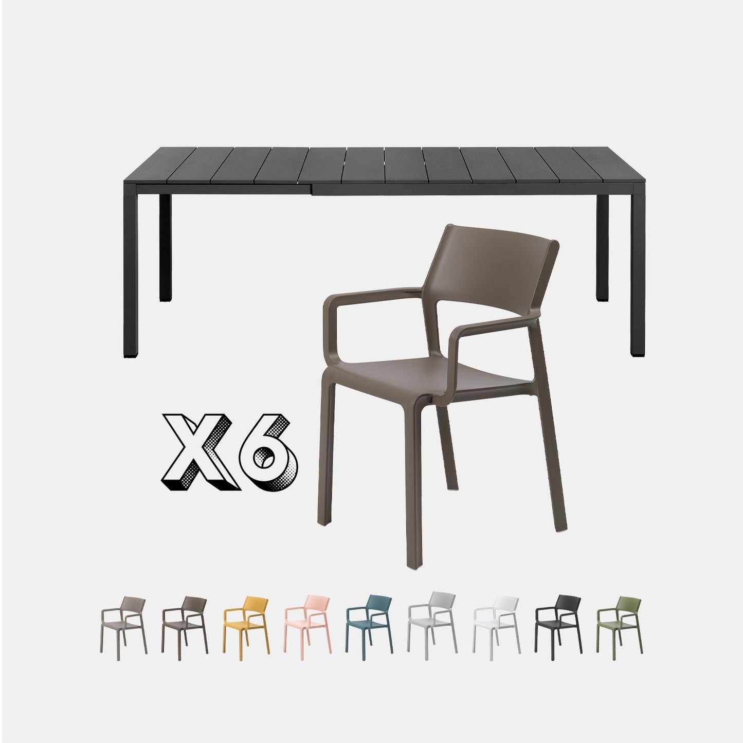 Dining Set - Rio 140 Extending Table & Trill Armchairs