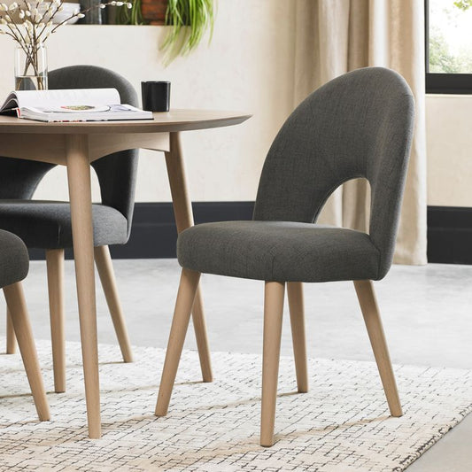 Upholstered Dining Chair - Cold Steel