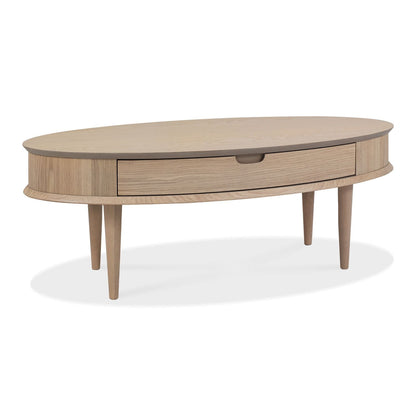 Scandi Oak Coffee Table With Drawer