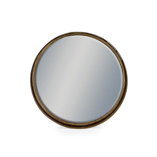 Large Black and Bronze Deep Framed Cylinder Mirror - 30.7cm